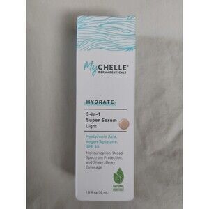 My Chelle 3 In 1 Super Serum Light Hyaluronic Acid,Vegan Squalane,SPF 30 1oz